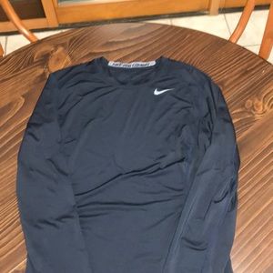 NIKE PRO COMBAT NAVY LONG SLEEVE